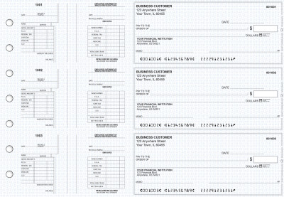 Blue Knit Multi-Purpose Salary Voucher Business Checks | BU3-7BLU02-MPS