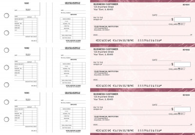 Burgundy Marble Multi-Purpose Salary Voucher Business Checks | BU3-7BMA01-MPS