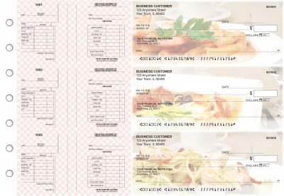 Italian Cuisine Multi-Purpose Salary Voucher Business Checks | BU3-7CDS05-MPS