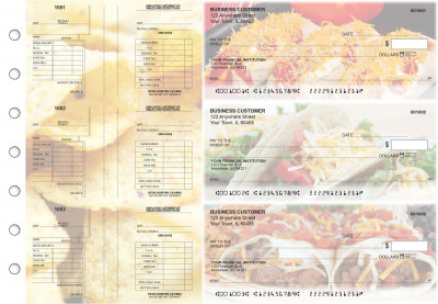 Mexican Cuisine Multi-Purpose Salary Voucher Business Checks | BU3-7CDS07-MPS