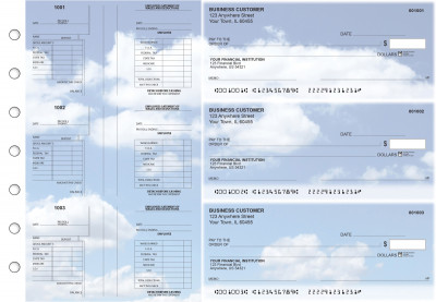 Clouds Multi-Purpose Salary Voucher Business Checks | BU3-7CDS21-MPS