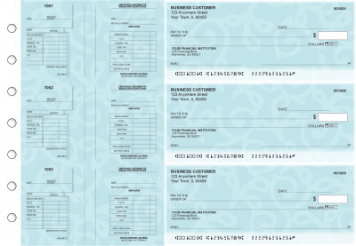 Swirls Multi-Purpose Salary Voucher Business Checks | BU3-7CDS24-MPS