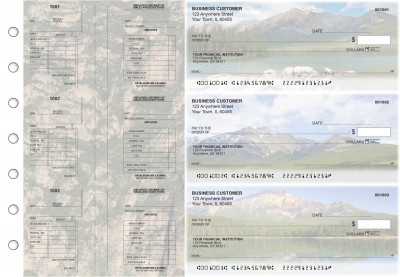 Scenic Mountains Multi-Purpose Salary Voucher Business Checks | BU3-7CDS29-MPS
