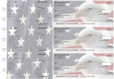 American Flag Multi-Purpose Salary Voucher Business Checks | BU3-7CDS32-MPS