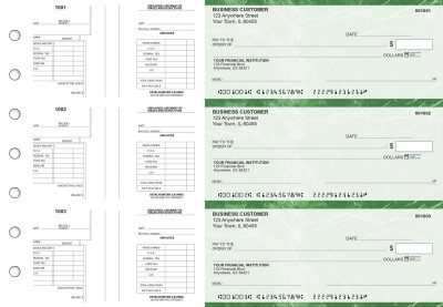 Green Marble Multi-Purpose Salary Voucher Business Checks | BU3-7GMA01-MPS