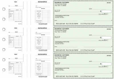 Green Safety Multi-Purpose Salary Voucher Business Checks | BU3-7GRN01-MPS