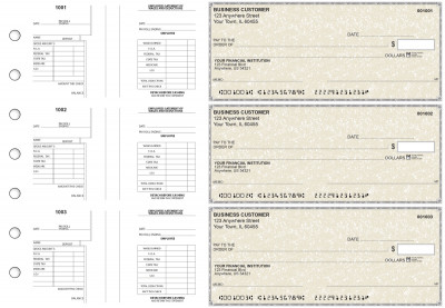 Tan Parchment Multi-Purpose Salary Voucher Business Checks | BU3-7TPM01-MPS