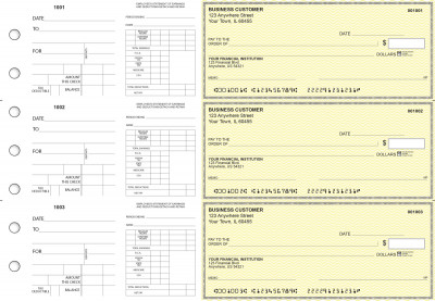 Yellow Safety Dual Purpose Voucher Business Checks | BU3-7YEL01-DPV
