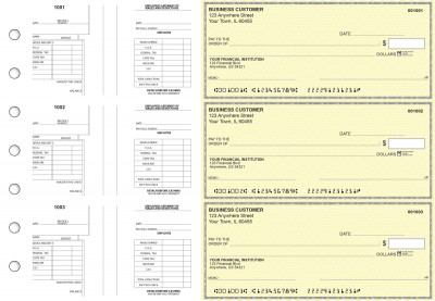 Yellow Safety Multi-Purpose Salary Voucher Business Checks | BU3-7YEL01-MPS
