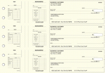 Yellow Knit Multi-Purpose Salary Voucher Business Checks | BU3-7YEL02-MPS