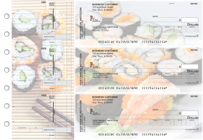 Japanese Cuisine Invoice Business Checks | BU3-CDS06-INV