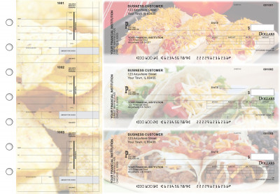 Mexican Cuisine Invoice Business Checks | BU3-CDS07-INV