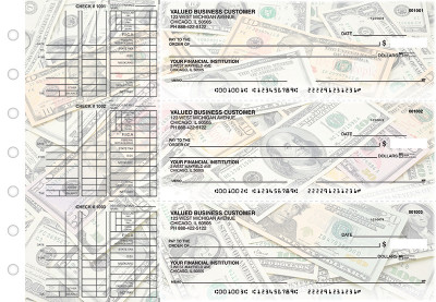 Money Multi Purpose Designer Business Checks  | BU3-CDS31-DEP