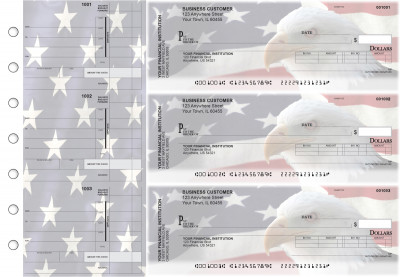 American Flag Invoice Business Checks | BU3-CDS32-INV