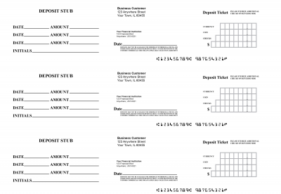Business 3 Per Page Deposit Tickets | BU3-DEP