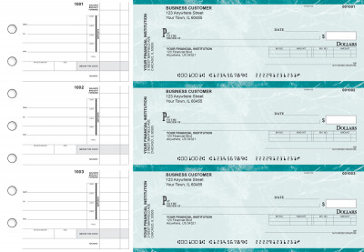 Teal Marble Invoice Business Checks | BU3-EMA01-INV