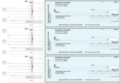 Teal Safety Invoice Business Checks | BU3-ESF01-INV
