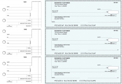 Teal Safety Standard Counter Signature Business Checks | BU3-ESF01-SCS