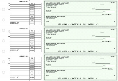 Green Safety Accounts Payable Business Checks | BU3-GRN01-DED