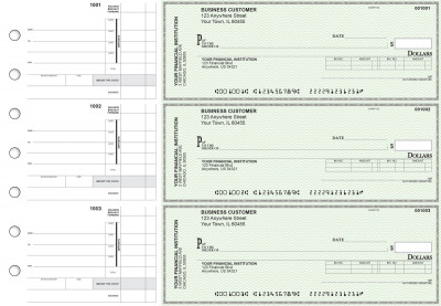 Green Safety Invoice Business Checks | BU3-GRN01-INV