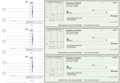 Green Safety Itemized Invoice Business Checks | BU3-GRN01-TNV