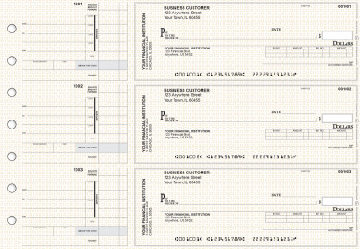 Tan Knit Invoice Business Checks | BU3-TPM02-INV