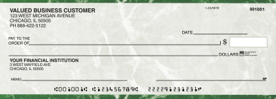 Green Marble Business Pocket Checks  | BUP-GMA01