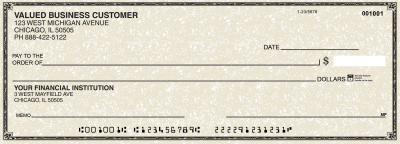 Tan Parchment Business Pocket Checks  | BUP-TPM01