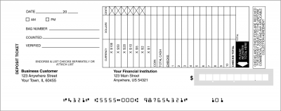 Loose Business Deposit Slips Style 4 | DEP-BDL04
