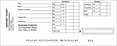 Loose Business Deposit Slips Style 9 | DEP-BDL09