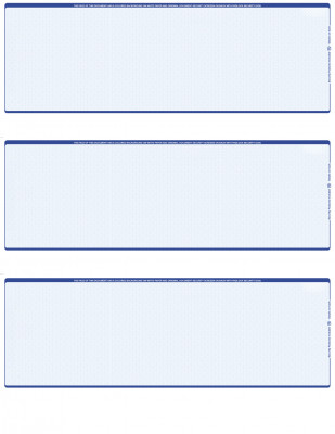 Blue Safety Blank 3 Per Page Laser Checks | L3C-BLA-BL