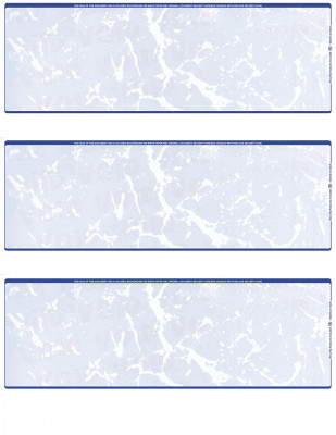 Blue Marble Blank 3 Per Page Laser Checks | L3C-BLA-BM