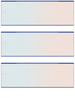 Blue Red Blank 3 Per Page Laser Checks | L3C-BLA-BR
