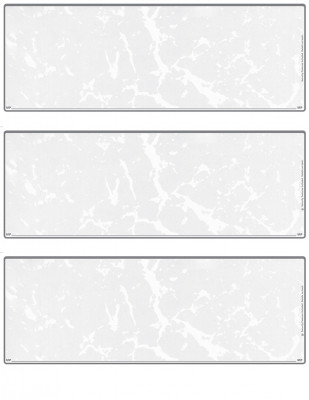 Grey Marble Blank 3 Per Page Laser Checks | L3C-BLA-EM