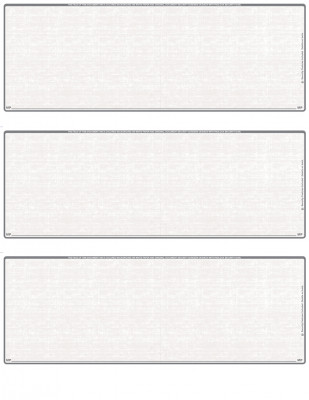 Grey Safety Blank 3 Per Page Laser Checks | L3C-BLA-ES