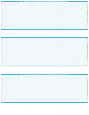 Teal Safety Blank 3 Per Page Laser Checks | L3C-BLA-TS