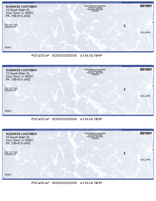 Blue Marble 3 Per Page Laser Checks | L3C-BM
