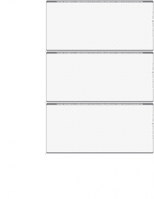 Grey Blank Safety 3 Per Page Wallet Checks | L3P-BLA-ES