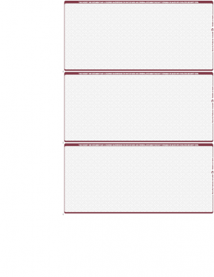 Wallstreet Blank 3 Per Page Wallet Checks | L3P-BLA-WS