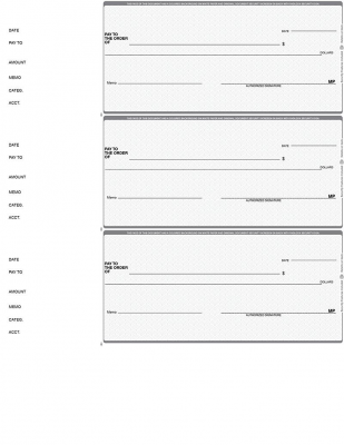Grey Safety 3 Per Page Wallet Checks | L3P-ES