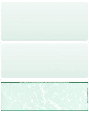 Green Marble Blank Bottom Laser Checks | LBC-BLA-GM