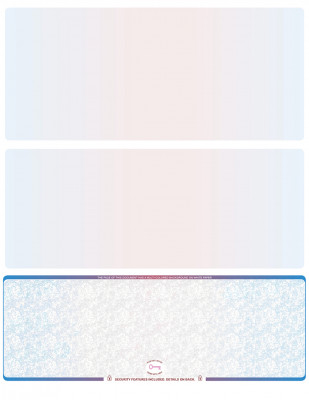 Blue Red Blank High Security Bottom Laser Checks | LBCHS-BLA-BR