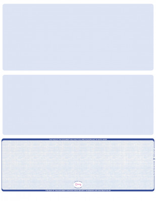 Blue Safety Blank High Security Bottom Laser Checks | LBCHS-BLA-BS