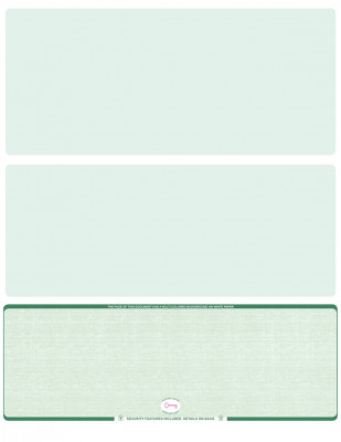 Green Safety Blank High Security Bottom Laser Checks | LBCHS-BLA-GS