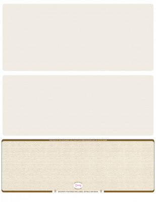 Tan Safety Blank High Security Bottom Laser Checks | LBCHS-BLA-OS