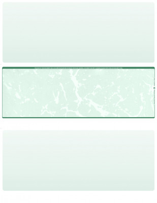 Green Marble Blank Middle Laser Checks | LMC-BLA-GM