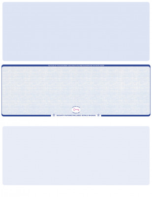 Blue Safety Blank High Security Middle Laser Checks | LMCHS-BLA-BS