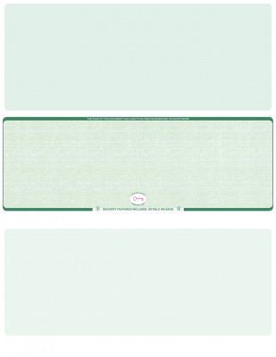 Green Safety Blank High Security Middle Laser Checks | LMCHS-BLA-GS