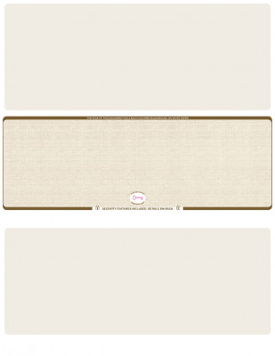 Tan Safety Blank High Security Middle Laser Checks | LMCHS-BLA-OS