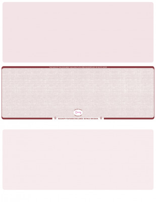 Burgundy Safety Blank High Security Middle Laser Checks | LMCHS-BLA-US